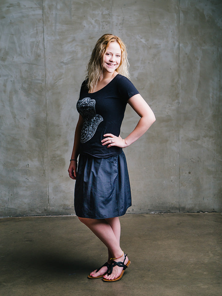 Knee Length Macabi Skirt