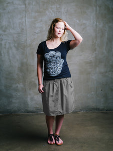 Knee Length Macabi Skirt